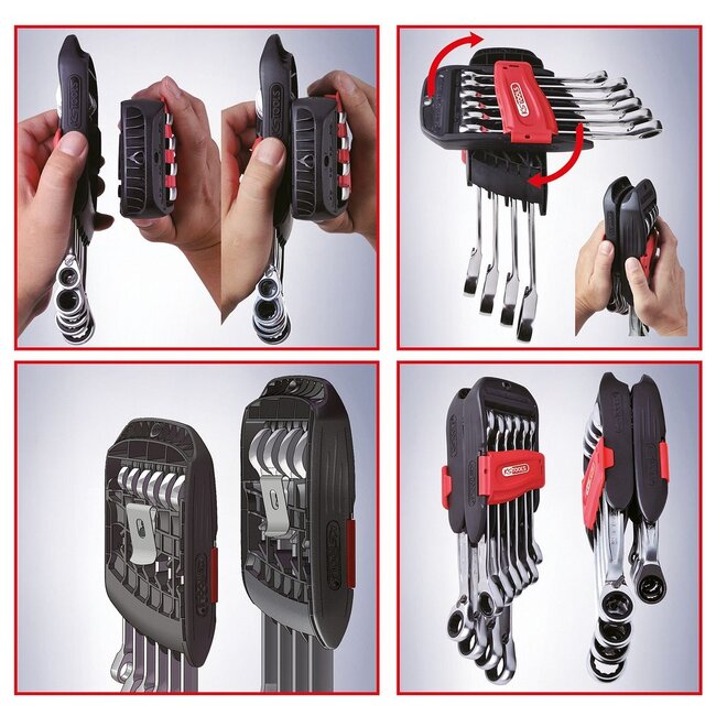 KS Tools Jeu de clés mixtes à cliquet GEARplus, 10 pcs - 503.4250