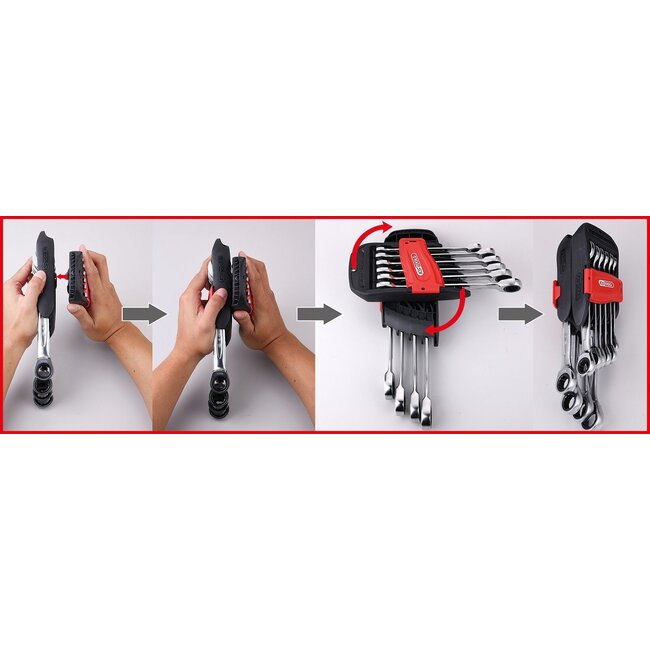 KS Tools GEARplus Combination ratcheting wrench set, 10 pcs  - 503.4250