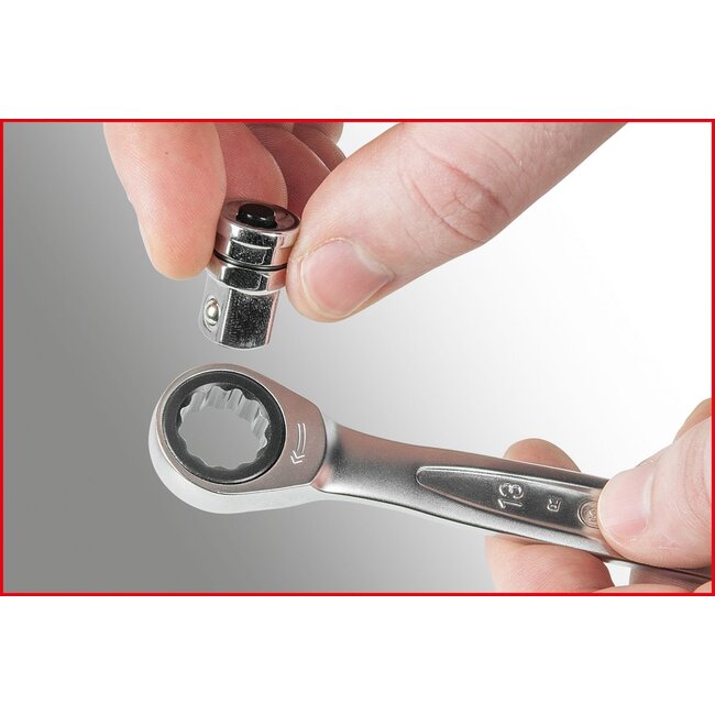KS Tools GEARplus Combination ratcheting wrench set, 16 pcs - 503.4266