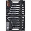 KS Tools GEARplus Ringstop reversing combination ratcheting spanner set, 30 pcs, with adaptors - 503.4960