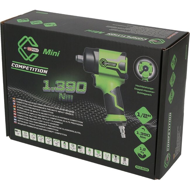 KS Tools 1/2" Mini clé à chocs pneumatique COMPETITION 1.750 Nm – 512.0030