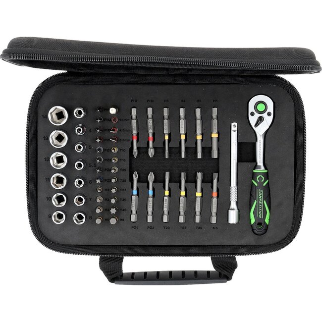 KS Tools COMPETITION mini bit socket set, 51 pcs - 512.0053
