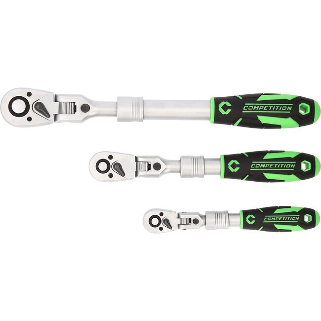 KS Tools COMPETITION Teleskop-Ratschen-Satz,3-tlg, 1/4"+3/8"+1/2" - 512.0103