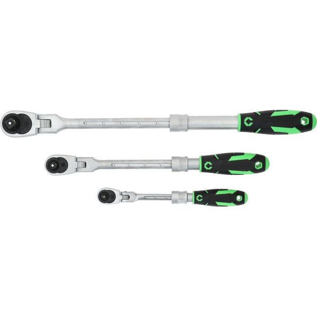 KS Tools COMPETITION telescopic ratchet set, 3-pcs, 1/4"+3/8"+1/2" - 512.0103