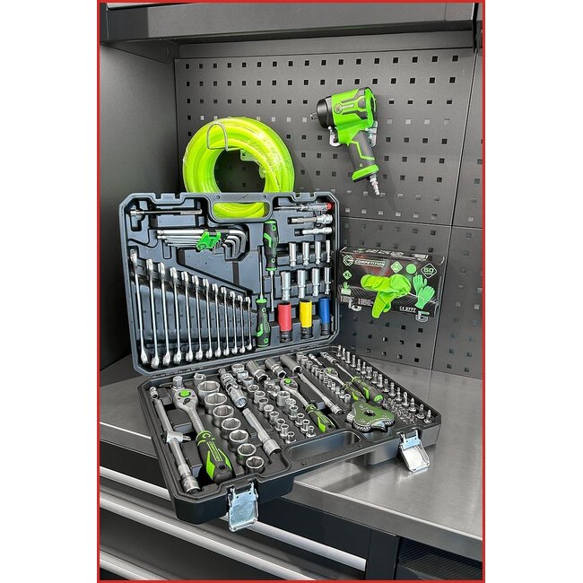 KS Tools COMPETITION 1/4"+3/8"+1/2" dopsleutelset - 132 dlg - speciaal voor motorvoertuigen - 512.0132