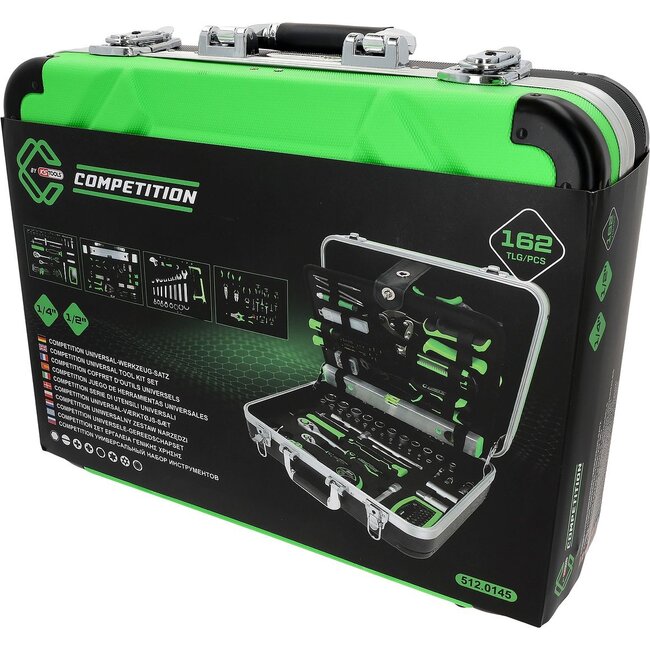 KS Tools COMPETITION 1/4" + 1/2" Coffret d'outils universels, 145 pièces – 512.0145