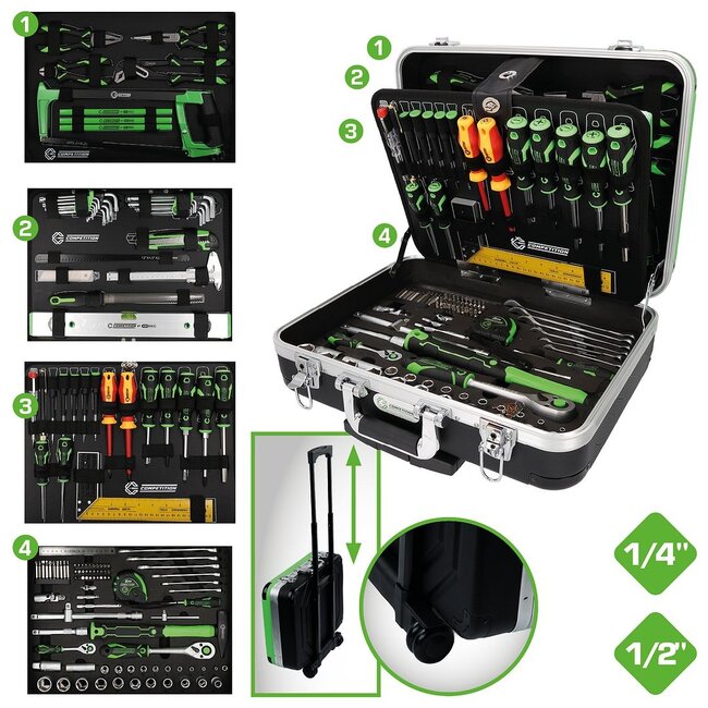 KS Tools COMPETITION 1/4" + 1/2" Universele-Gereedschapset - 147 - delig - 512.0147