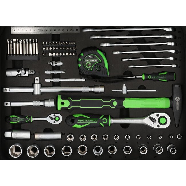 KS Tools COMPETITION 1/4" + 1/2" Universal tool kit set, 147 pcs - 512.0147