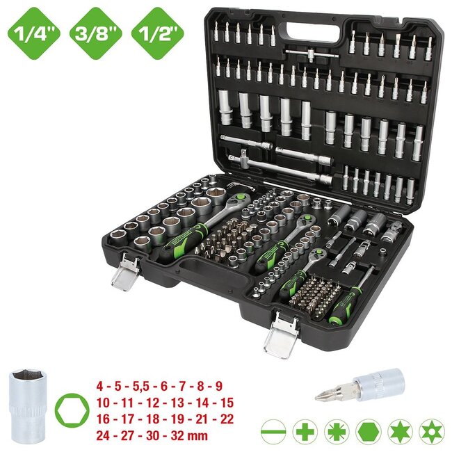 KS Tools COMPETITION 1/4"+3/8"+1/2" Socket set, 191 pcs - 512.0191