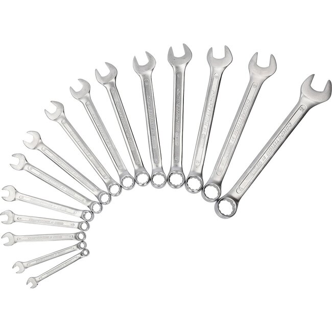 KS Tools COMPETITION Combination spanners set, 15 pcs - 512.0215