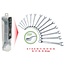 KS Tools COMPETITION Combination wrenches set, offset, 15 pcs - 512.0225