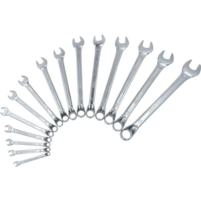 KS Tools COMPETITION Combination wrenches set, offset, 15 pcs - 512.0225