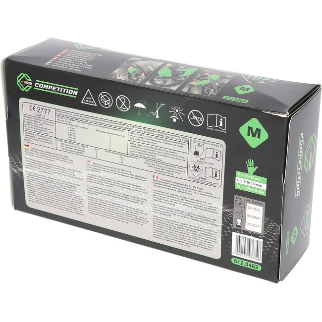 KS Tools COMPETITION handschoenen nitril - M - doos 10x50 stuks - groen - 512.0462OP