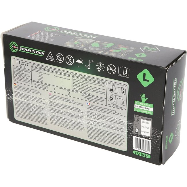 KS Tools COMPETITION handschoenen nitril - L - doos 10x50 stuks - groen - 512.0463OP