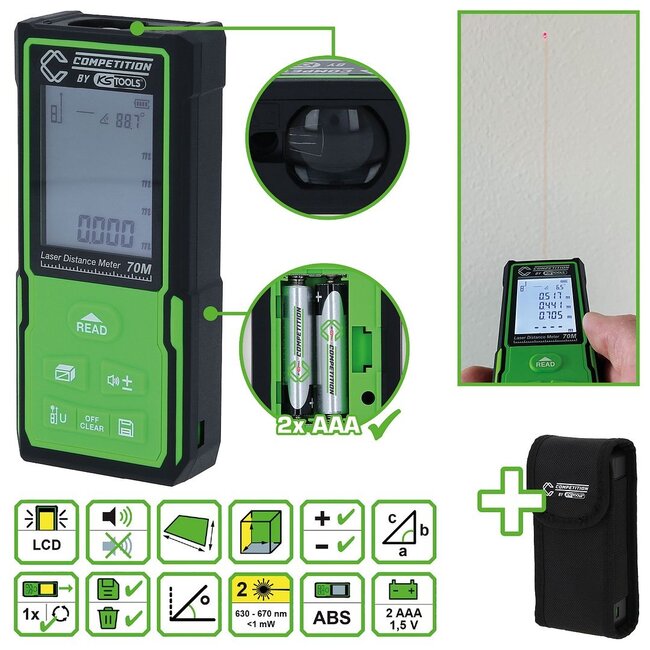 KS Tools COMPETITION laserafstandsmeter tot 70 m - 512.3000