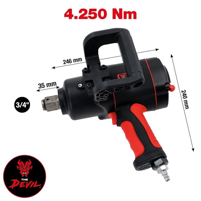 KS Tools 3/4" Hochleistungs-Druckluft-Schlagschrauber, 4250Nm - 512.3400