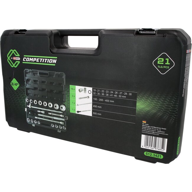 KS Tools COMPETITION 3/4" Dopsleutelset - 21 - delig - 512.3421