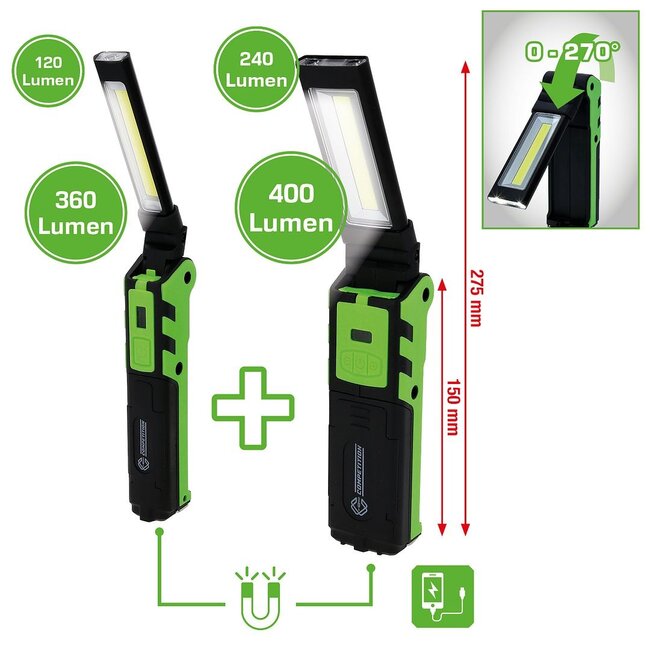 KS Tools COMPETITION LED work lamps, dimmable, 2 pcs - 512.4505