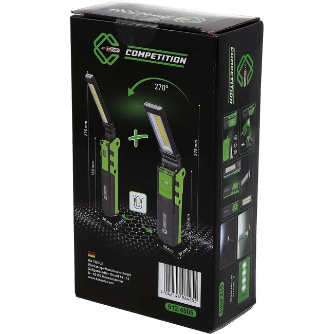 KS Tools COMPETITION LED-werklampen - dimbaar - 2 dlg - 512.4505