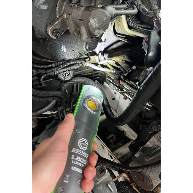 KS Tools COMPETITION Lampe de travail à LED, à variateur de lumière, 1200 lumens, avec chargeur - 512.4510