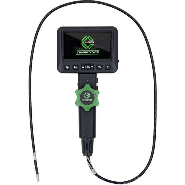 KS Tools COMPETITION HD videoscope set with 6.0 mm diameter 180° and 0° HD front camera probe, flexible PVC cover - 512.4600