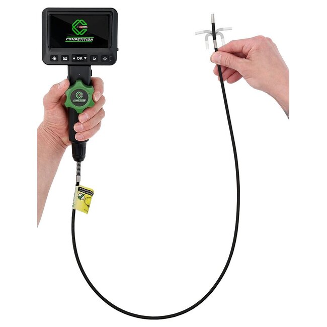 KS Tools COMPETITION HD-Videoskop-Satz, Ø 6,0 mm, 180° und 0° HD Frontkamera-Sonde, flexible PVC Hülle - 512.4600