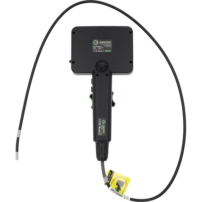 KS Tools COMPETITION Set vidéoscope HD avec sonde de caméra frontale HD 180° et 0° Ø 6,0 mm, gaine flexible en PVC - 512.4600