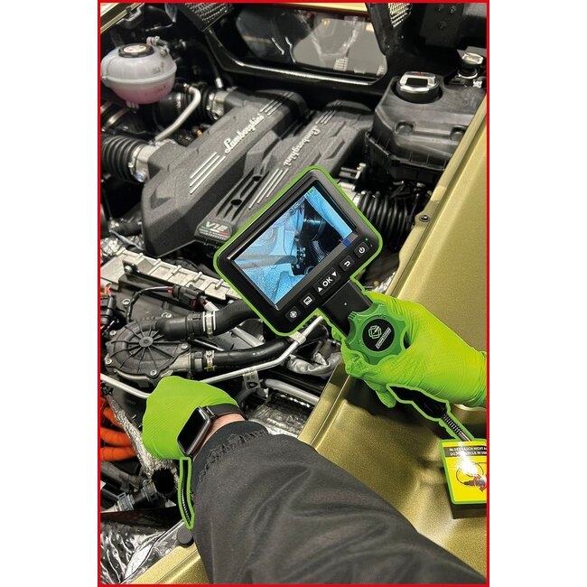 KS Tools COMPETITION HD videoscope set with 6.0 mm diameter 180° and 0° HD front camera probe, flexible PVC cover - 512.4600