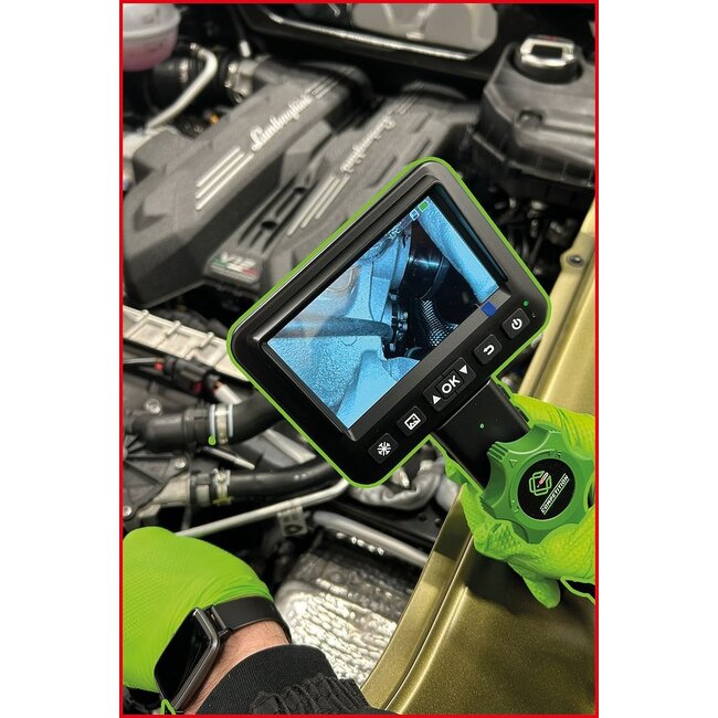 KS Tools COMPETITION HD videoscope set with 6.0 mm diameter 180° and 0° HD front camera probe, flexible PVC cover - 512.4600