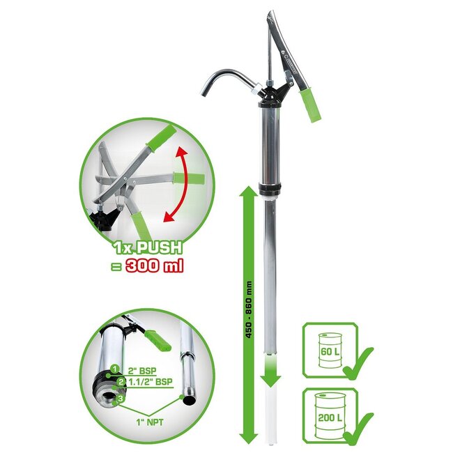 KS Tools COMPETITION Stahlrohr-Fass-Pumpe - 512.5030