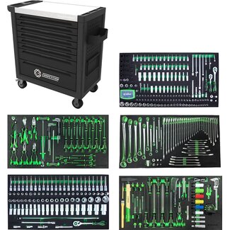 KS Tools COMPETITION Servante d'atelier avec 8 tiroirs et 434 outils d'excellente qualité