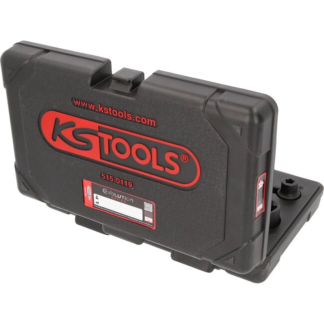 KS Tools 1/4"+3/8"+1/2" Torx impact socket wrench set, 19 pcs - 515.0119
