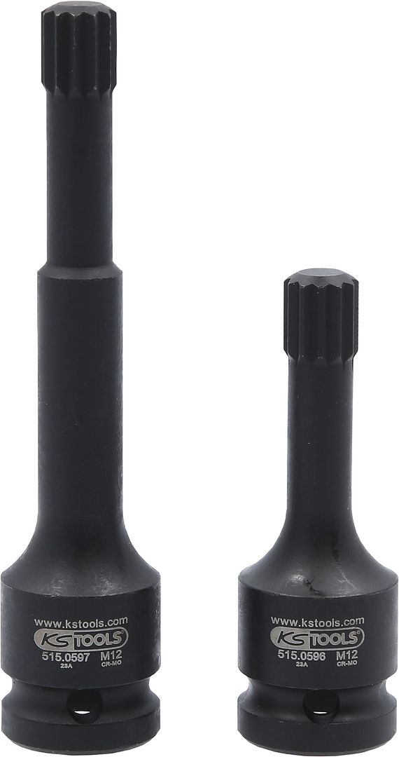 KS Tools 1/2" Bit-dopsleutelset XZN - kracht - 2 - delig - 515.0595, foto 4 van 6