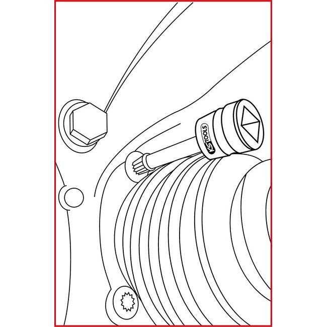 KS Tools 1/2" Bit-dopsleutelset XZN - kracht - 2 - delig - 515.0595