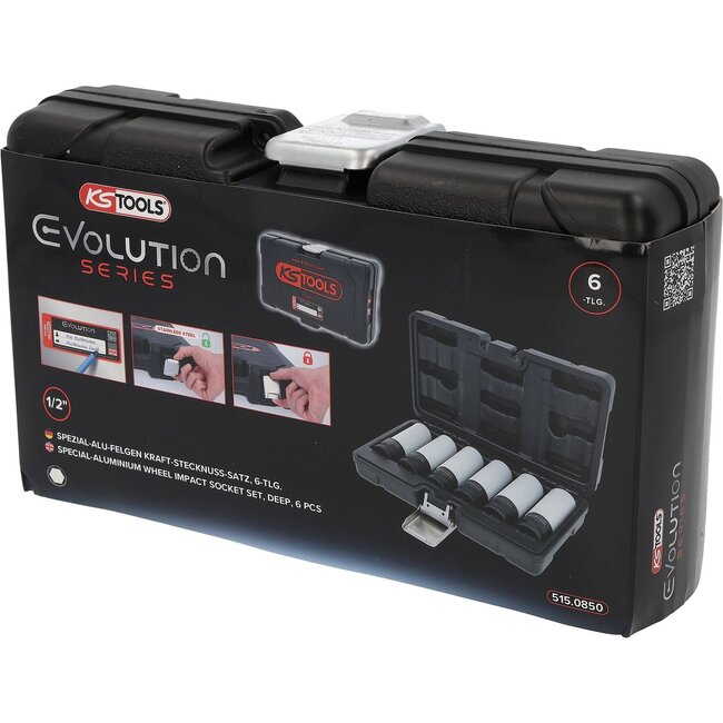 KS Tools Speciale 1/2" krachtdoppenset voor aluminiumvelgen - 6 - delig - 515.0850