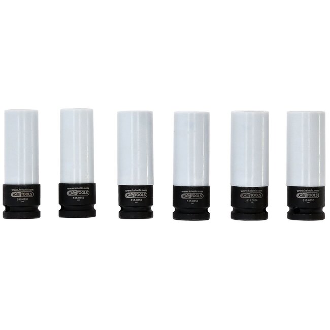 KS Tools 1/2" Special Aluminum wheel impact socket set, 6 pcs - 515.0850