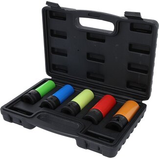 KS Tools 1/2" Aluminium wheel impact socket set, 5 pcs