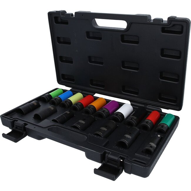 KS Tools 1/2" MASTER special impact socket spanner set for wheel bolts, 17 pcs - 515.0885