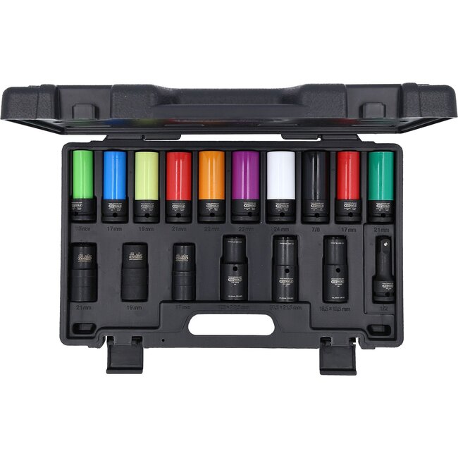 KS Tools Speciale 1/2" MASTER krachtdoppenset voor wielschroefverbindingen - 17 - delig - 515.0885
