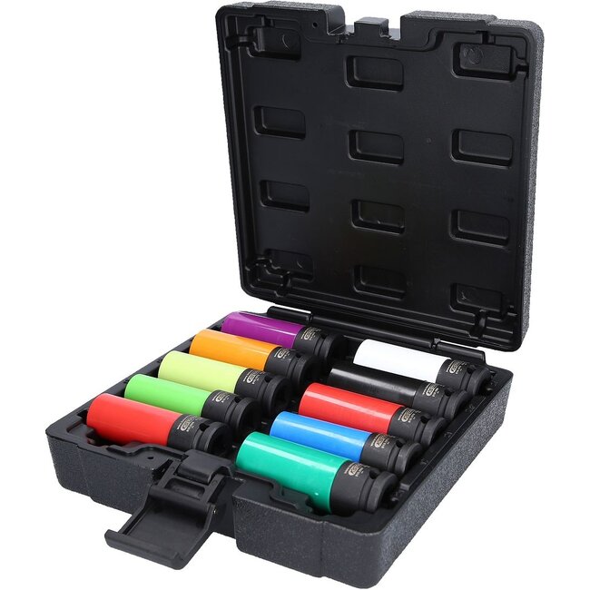 KS Tools 1/2" Special Aluminium wheel impact socket set, 10 pcs - 515.0890