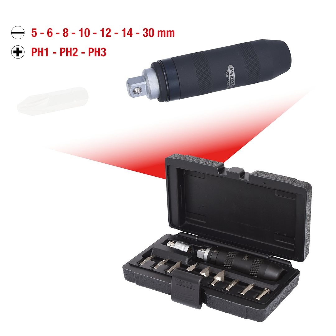 KS Tools 1/2" Hand-slagschroevendraaierset - 11 - delig - 515.1003, foto 2 van 6