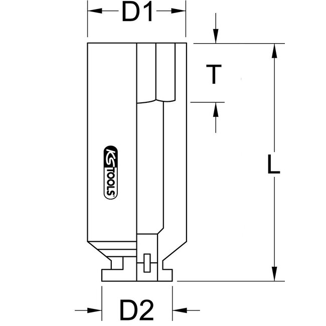KS Tools Impact socket, 3/4", l=270mm, 32mm - 515.1184