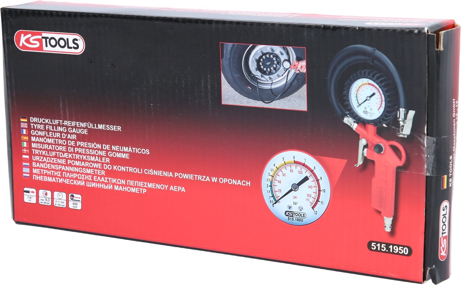 KS Tools Bandenspanningsmeter 0-12bar - 515.1950, foto 4 van 6