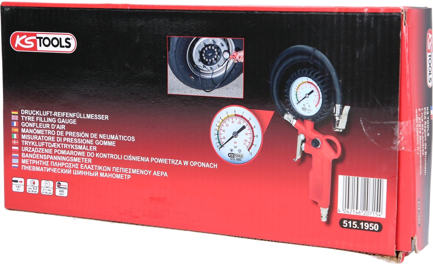 KS Tools Bandenspanningsmeter 0-12bar - 515.1950, foto 5 van 6