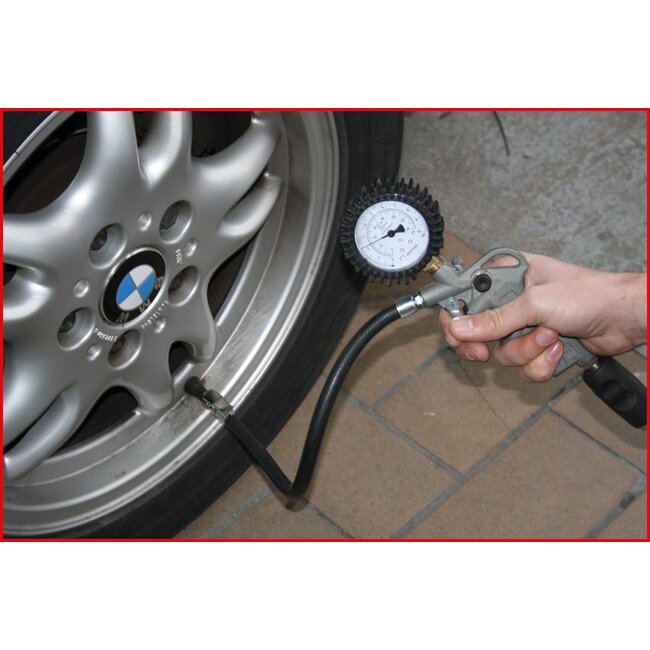 KS Tools Calibrated tire filling gauge, 0-10 bar - 515.1960