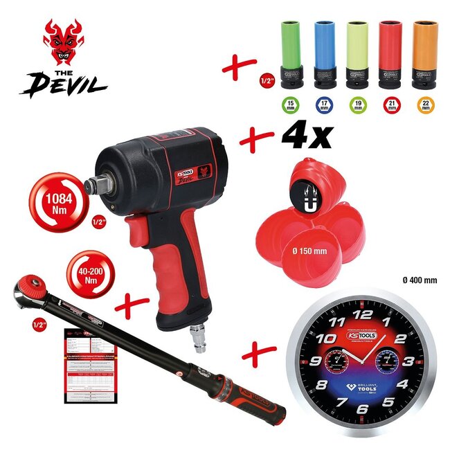 KS Tools Pneumatiques / roues offre promotionnelle The miniDevil, 12 pcs - 515.2101