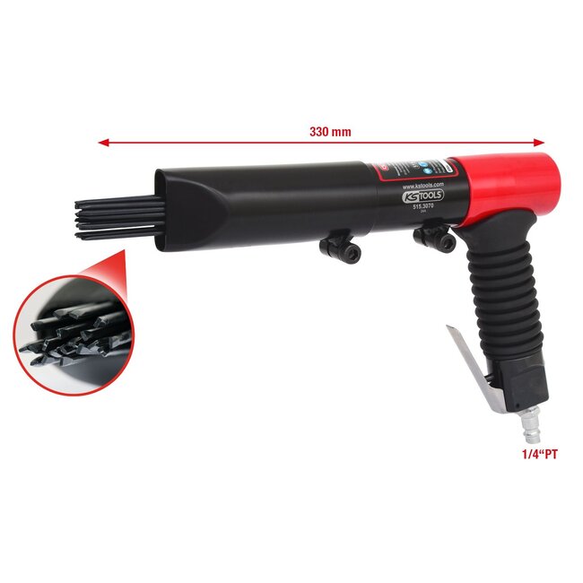 KS Tools 3/8" Dérouilleur à aiguilles pneumatique, max.6,3bar, 1/4"PT – 515.3070
