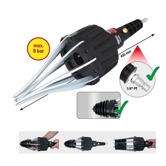 KS Tools Druckluftmontagegerät für Achsmanschetten, 450mm - 515.3100