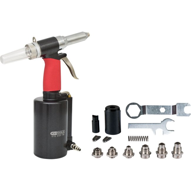 KS Tools Pneumatic riveting tool pistol, 2,4-3,2-4-4,8-5,6-6,4mm - 515.3101
