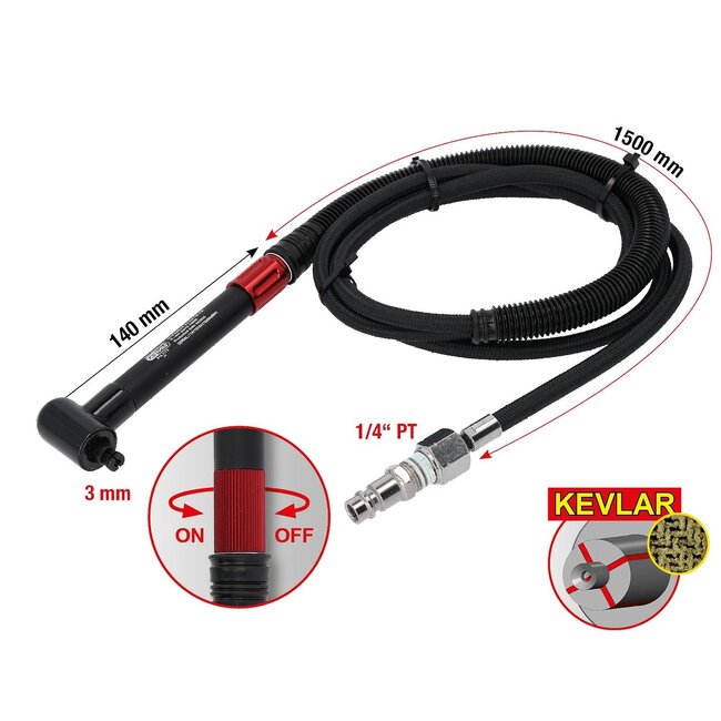 KS Tools Perslucht-stiftslijper - 110° gebogen - 515.3179